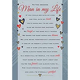 Regal Publishing Heartfelt Wishes Sentimental Birthday Card Man in My Life - 9 x 6 inches C80695