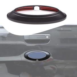 Car Tailgate Trim Cap Ring Trim Compatible with Ford Ranger 2015-2021 Hood Ring Accessories, Made of ABS (Matt Black)