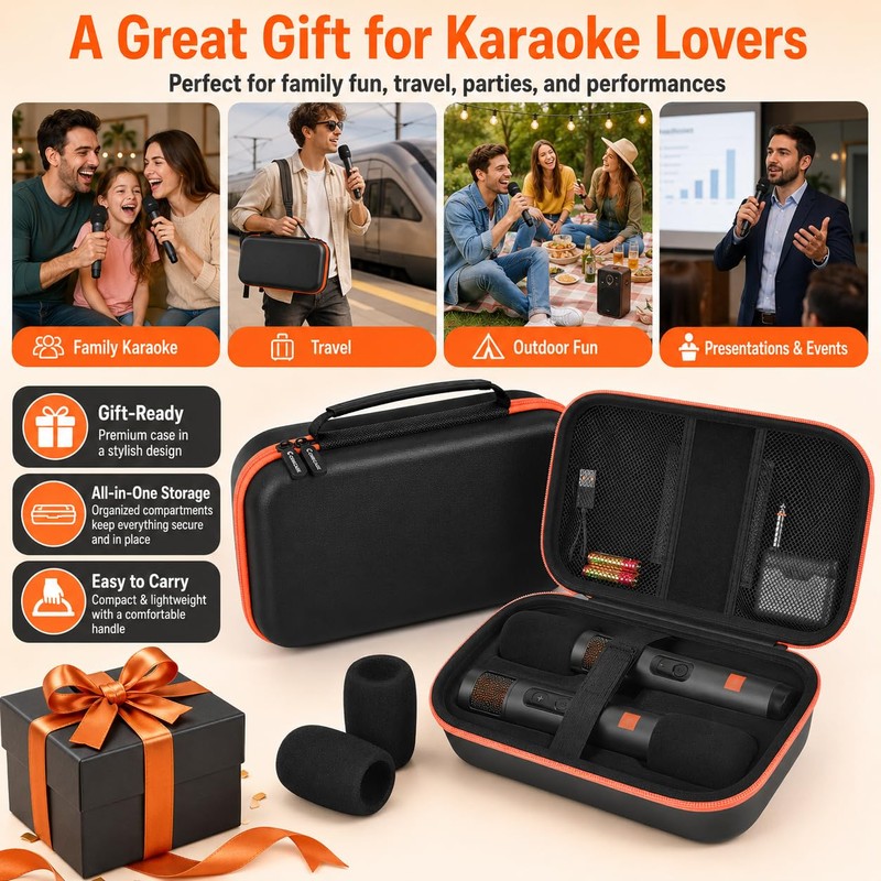Comecase Microphone Carrying Case for JBL EasySing Mic & for