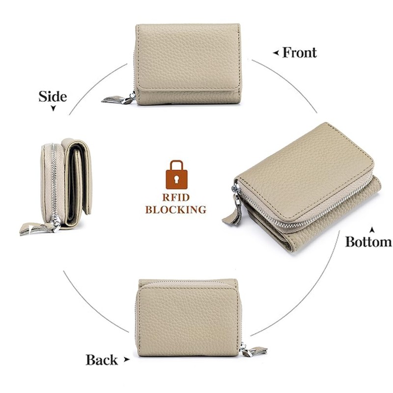 Yemlarey Women's Small Wallet, Genuine Leather Wallet, Foldable, Small Wallet,