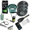 Gold Panning Kit Set 12" 10" 8" Black Gold Pans