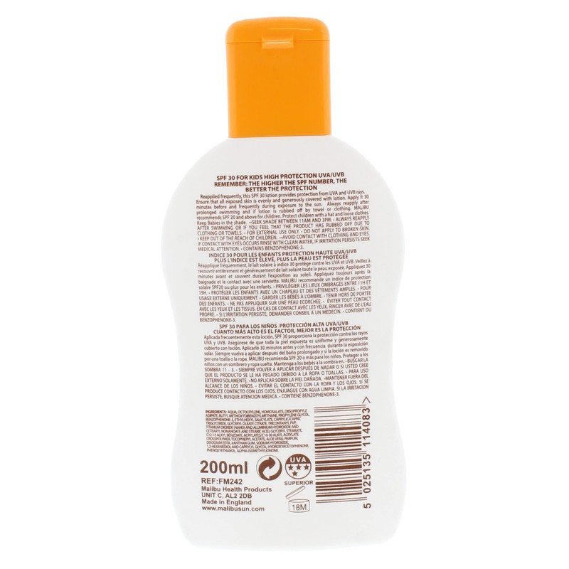 MALIBU Sun Lotion Kids F30