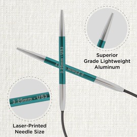 KnitPro Zing Fixed Knitting Needles – 22.5cm x 3.25mm Circular Knitting Pins, 85