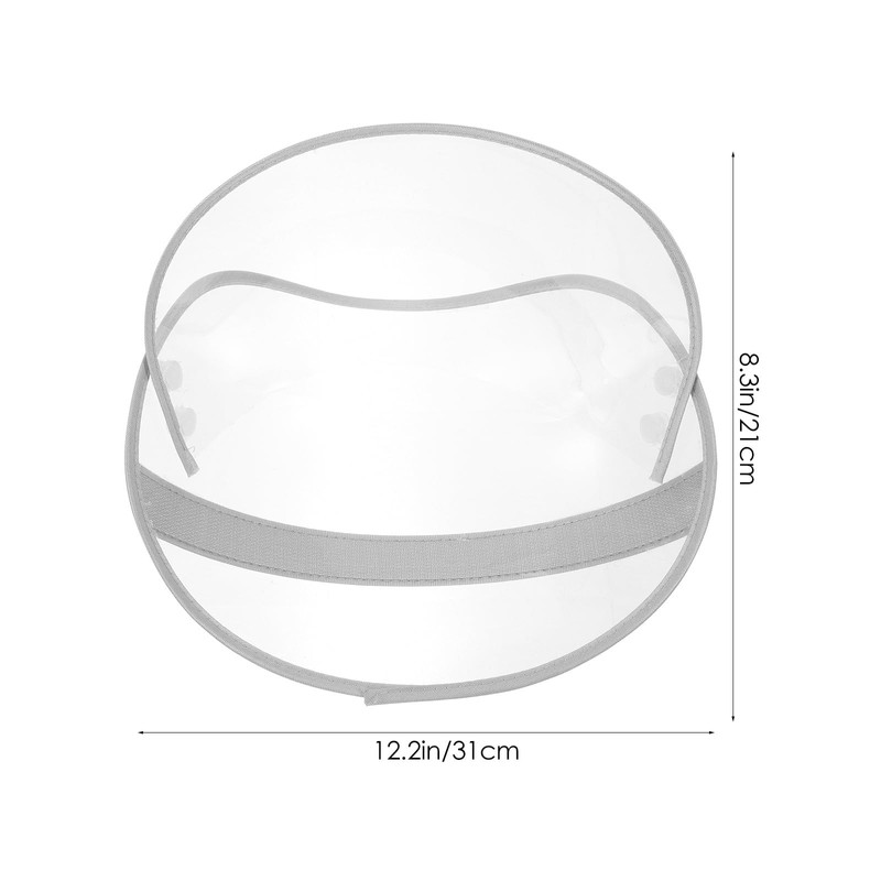 LIOOBO Rain Hood with Visor Clear Plastic Rain Hat Wide