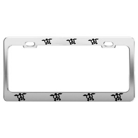 Product Express Turtle ST2 Animal Pictures Funny Chrome Steel License Plate Frame TAG Holder