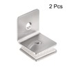 sourcing map Stainless Steel 90 Degree Glass Clamp, 2pcs for