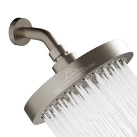 Heatsistence Rainfall Shower Head - 6" High Pressure, 1.8 GPM, Chrome Finish, ABS Plastic, 360 Adjustable, Anti-Clog Rubber Jets