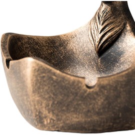 Ashtray Deer Figurine Ashtray Holder Antler Ashtray for Office Home Decor - Copper