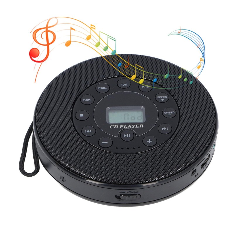Portable CD Player, Compact Bluetooth CD Player with Speaker, Anti-Skip,