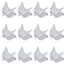 Luckious 12 PCS Mini Iridescent Butterfly Hair Clips for Girls - Sweet and Elegant Non-Slip Hair Grips - Ideal for Styling Bangs and Hairstyles - Decorative Hair Accessories for Children and Teens