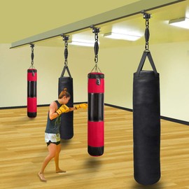 Dolibest Boxing Punching Bag Hanger, Heavy Duty Steel Beam Holder with Spring, Heavy Bag Hanger Bracket for Boxing Muay Thai Training, 350lbs Capacity