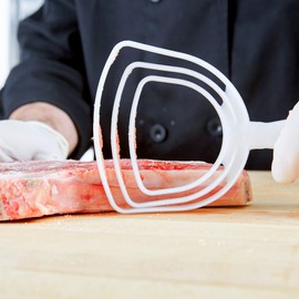 BOLEXINO Professional Square Bone Dust Scraper/meat scraper- Catering kitchenware Square Bone Dust Remover, White Poly (2 pack)…