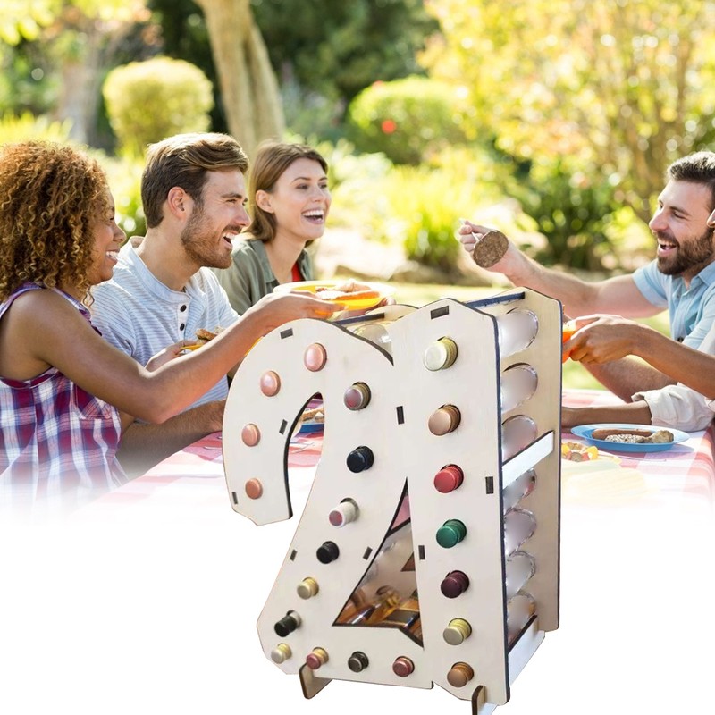 Wooden Wine Bottle Rack 21 st Birthday Wine Stand Holder