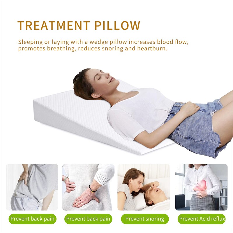 5 Inch Wedge Pillow for Adults,Large Body Support Sponge Triangle