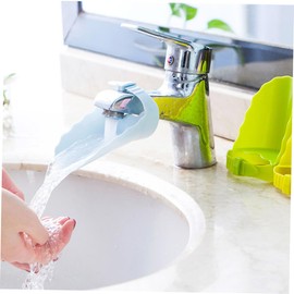 SUPVOX 4 Pcs Adjustable Basin Taps Extender for Washing Water Chute Pink Green Blue Yellow Easy Installation for Bathroom Kitchen Use