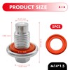 Ferianl M14*1.5 Oil Drain Plug with 5PCS Oil Drain Plug