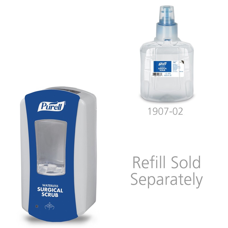 PURELL LTX-12 Touch-Free Waterless Surgical Scrub Dispenser, Blue, for 1200