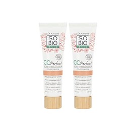 LÉA NATURE SO Bio Étic CC Creme Colour Control Certified Organic - Perfect | Clear | Beautifying Care | Against Redness, Against Fatigue | Centella asiatica Bio | Vegan | Made in France | 2 x 30 ml