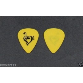 INTUNEGP *NEW- CUSTOM CLEF HEART GUITAR PICK- YELLOW .73MM GAUGE*