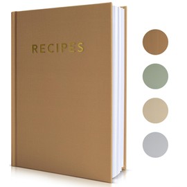 ZICOTO Aesthetic Blank Recipe Book with Waterproof Cover - The Perfect Recipe Notebook To Write In Your Own Recipes - Beautiful Blank Cookbook to Organize Your Recipes