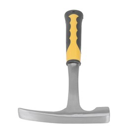 Surveying Hammer, Polished Tip Design Wide Applications Nonslip Geological Hammer Carbon Steel for Masonry Construction for Geologists (Flat Head)