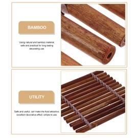 BESTOYARD Sheet Japanese Barbecue Platter Decoration 5 Inch Seafood Posture Props Japanese Plate Decoration Sashimi Bamboo Raft Sashimi Ornament Sashimi Decoration Sushi Unique