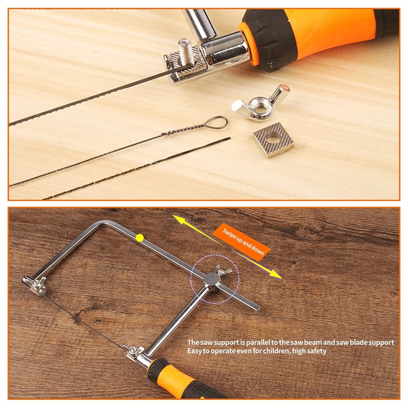 Telituny Coping Saw Multi-Purpose Tipping Saw, High-Strength Hacksaws with 15