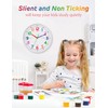 Kids Wall Clock: Telling Time Teaching Wall Clocks Silent Non-Ticking