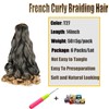 Viovian Short French Curl Braiding Hair 14 Inch 6 Pack