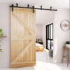CCJH 4FT Ceiling Mount Bracket Sliding Barn Door Hardware Kit