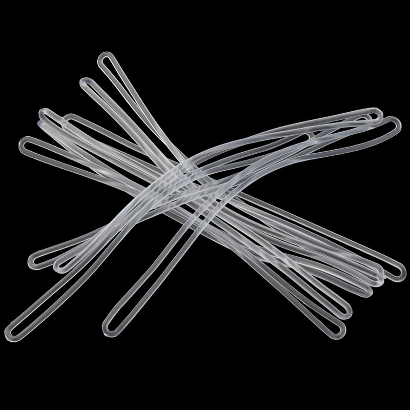 DGZZI 50PCS 17x0.25cm Transparent Plastic Luggage Tag Lanyard ID Tag