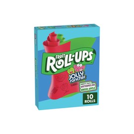 General Mills Jolly Rancher Fruit Roll-Ups - Fruit Flavoured Snack- Variety Pack with Watermelon & Green Apple - 141g
