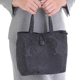 Aurora Formal Bag with Gusset, Made in Japan, Black Formal Bag, For Congratulations, Weddings, Funerals, Tote, Black