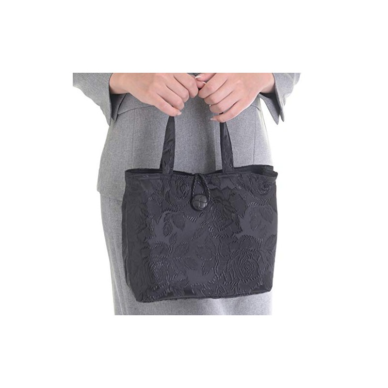 Aurora Formal Bag with Gusset, Made in Japan, Black Formal