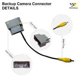 Backup Camera Harness Adapter Compatible with Chrysler 2008-2017/Dodge 2008-2020/Jeep 2008-2013/Volkswagen 2009-2013, Aftermarket Radio Female RCA Video Input Cable, Compatible with for Grand Cherokee