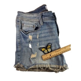 Unbranded Butterfly Patch/Badge High Quality Iron-On Sew-On Yellow