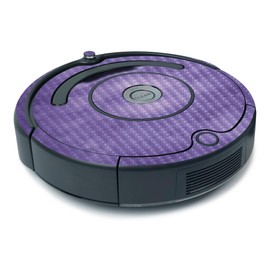 MightySkins Carbon Fiber Skin for iRobot Roomba 675 Minimal Coverage - Purple Airbrush | Protective, Durable Textured Carbon Fiber Finish | Easy to Apply, Remove, and Change Styles | Made in The USA