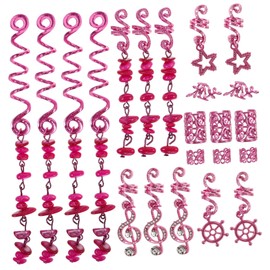 FOMIYES 39pcs Natural Stone Hair Charms for Dreads Braids Vibrant Spiral Clips Elegant Accessories for Festivals for Thick Hair Unique Styles