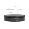145mm 360° Round Auto Rotating Display Stand 3 Speed Control