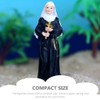 Ipetboom 2pcs Nun Virgin Statue Resin Holy Virgin Catholic Figures