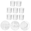SAFIGLE 8Pcs Manicure Mixing Cups Durable Glass Nail Liquid Holders