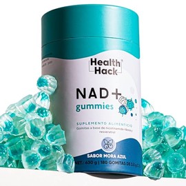 Gomitas de NAD+ con Resveratrol sabor Mora Azul | 180 gomitas enriquecidas con Quercetina, Nicotinamida Ribosa, Q10 coenzima, Ingredientes Naturales, Formula Vegana Sin Azucar | Health Hack - NAD