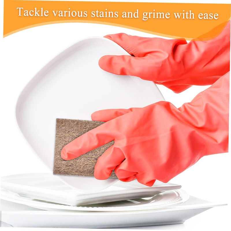 ULTECHNOVO 12Pcs Non Scratch Cleaning Sponges Highly Absorbent Coconut Fiber