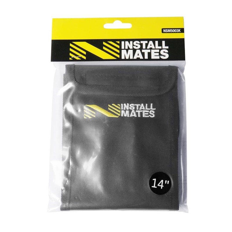 Installmates Cable Tie Pouch, Holds 14" Cable Ties (Black)