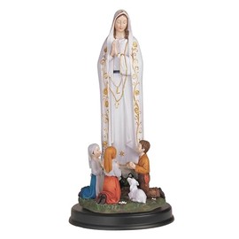 ICE ARMOR 12"H Our Lady of Fatima Resin Sculpture (Multicolor) - Religious Decoration