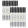 DOLLAR ClearStic Ballpoint Pens, BLACK, Medium Point (1.0mm), Pack of
