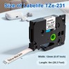 5 Pack Compatible with Brother Label Maker Tape P Touch
