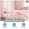 Ebesto Blush Pink Sheer Curtains 84 Inches Long 2 Panels,