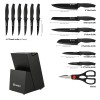 Kitchen Gift 15-Piece Black High Carbon Chef Steak Meat Cutting
