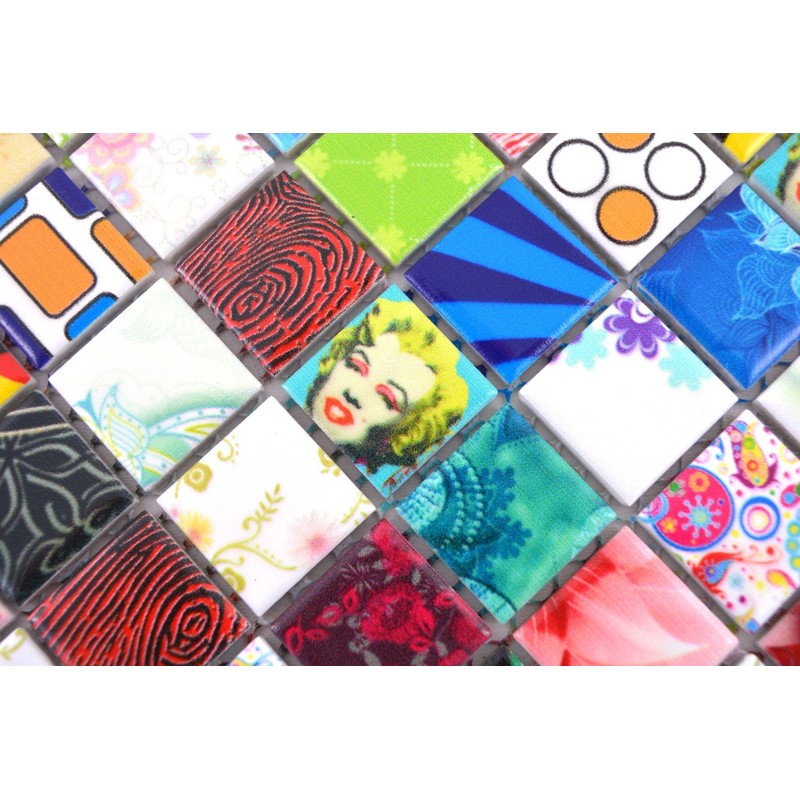 Retro Vintage Pop Up Mosaic Tiles Mosaic Tiles Ceramic Mosaic
